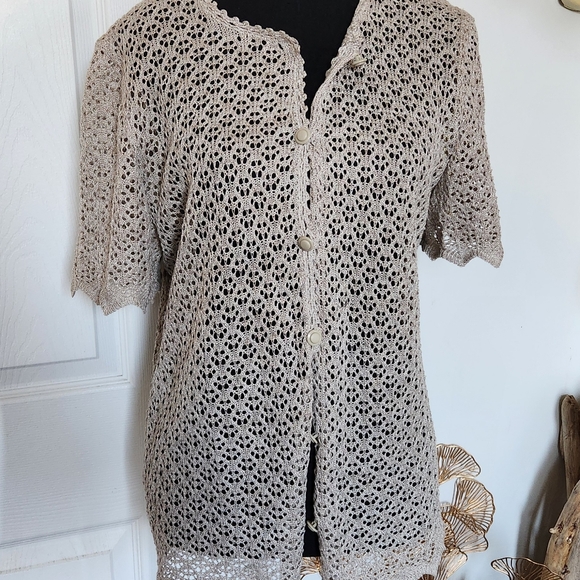 Vintage crochet button up blouse - Picture 3 of 6